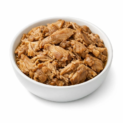 Turkey all classes neck meat only cooked simmered