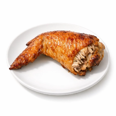 Turkey all classes wing meat and skin cooked roasted