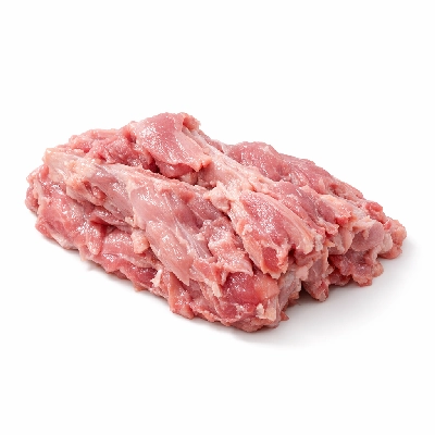 Turkey back from whole bird enhanced meat only raw