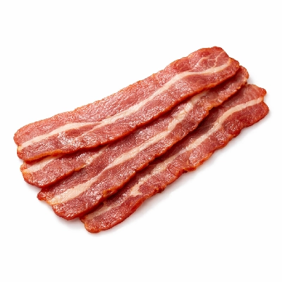 Turkey bacon low sodium unprepared