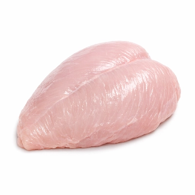 Turkey breast from whole bird enhanced meat only raw