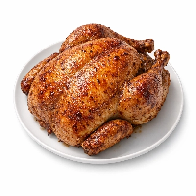 Turkey from whole enhanced light meat and skin cooked roasted