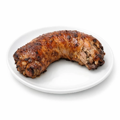 Turkey fryer-roasters meat and skin giblets neck cooked roasted