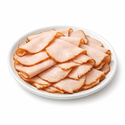 Turkey light or dark meat smoked cooked with skin bone removed