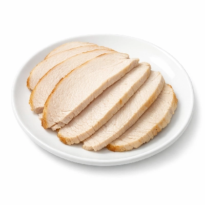 Turkey retail parts breast meat only cooked roasted
