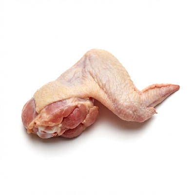 Turkey retail parts wing meat and skin raw