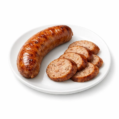 Turkey sausage cooked from fresh