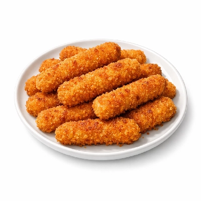 Turkey sticks breaded battered fried