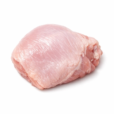 Turkey thigh from whole bird enhanced meat only raw