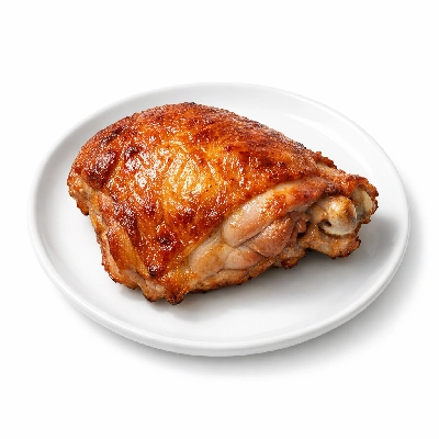 Turkey thigh from whole bird enhanced meat only roasted