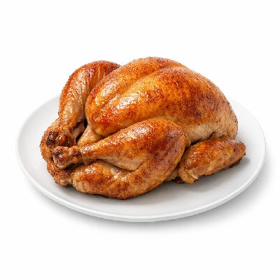 Turkey whole enhanced meat and skin roasted