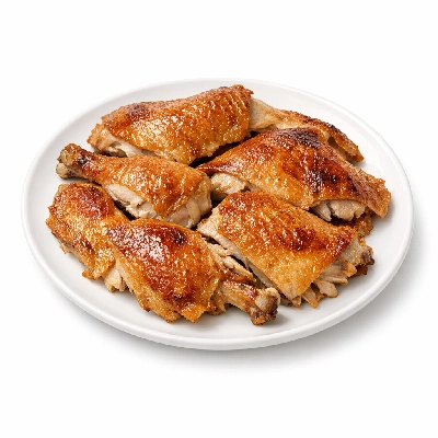 Turkey young hen skin only cooked roasted