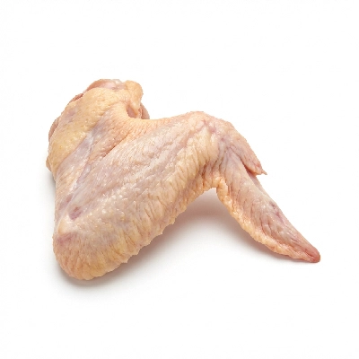 Turkey young tom wing meat and skin raw