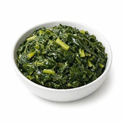 Turnip greens boiled with salt