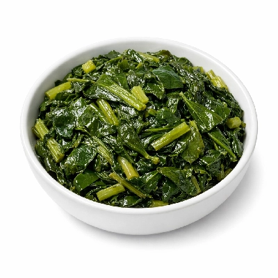 Turnip greens boiled without salt