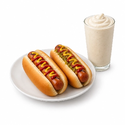 Twistee Treat 2 Hot Dogs and Large Shake