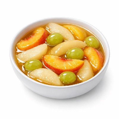 Usda commodity mixed fruit peaches pears grapes canned light syrup solids and liquids code a404
