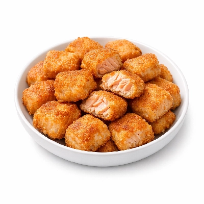 Usda commodity salmon nuggets cooked as purchased unheated