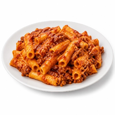 Valentino's Baked Mostaccioli with Meat Sauce Lunch