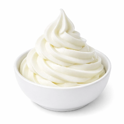 Vanilla frozen yogurt soft serve