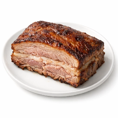 Veal breast separable fat cooked