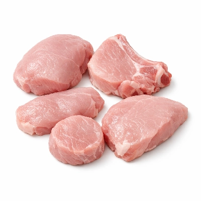 Veal composite of trimmed retail cuts separable lean and fat raw