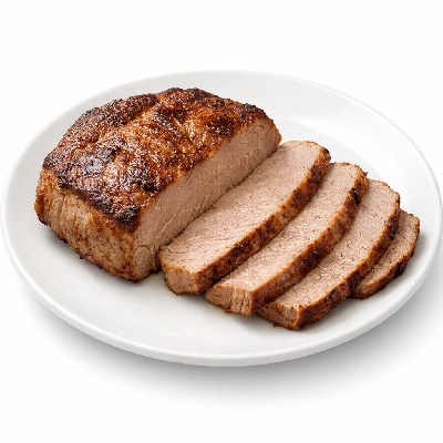 Veal leg top round separable lean only cooked pan-fried not breaded