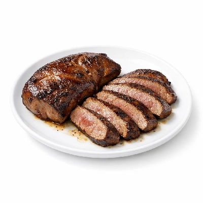 Veal or calf liver cooked pan fried