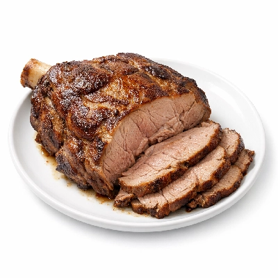 Veal shoulder arm separable lean and fat cooked braised