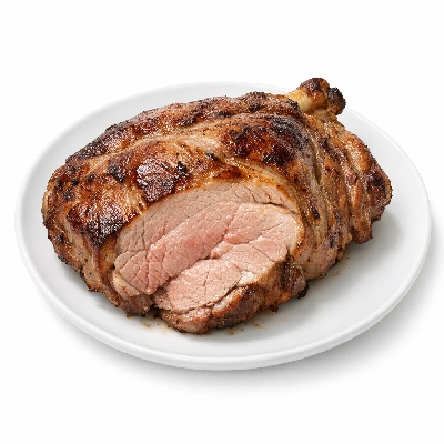 Veal shoulder arm separable lean and fat cooked roasted