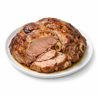 Veal shoulder whole arm and blade separable lean fat cooked braised