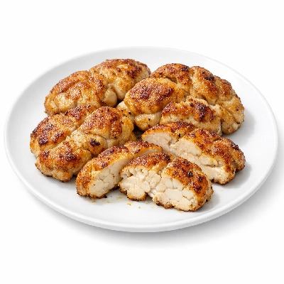 Veal variety meats and by-products brain cooked pan-fried