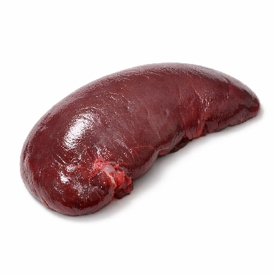Veal variety meats and by-products spleen raw