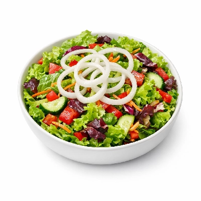 Vegetable salad with onions