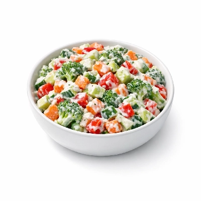 Vegetable Salad with Yogurt Dressing