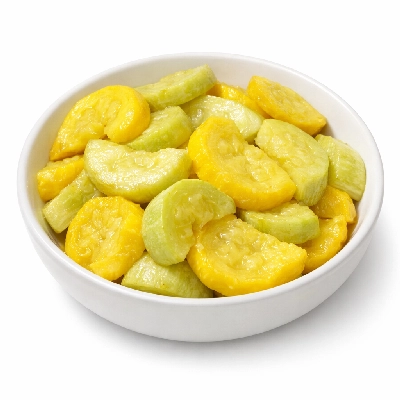 Vegetables squash summer crookneck and straightneck frozen cooked boiled drained without salt