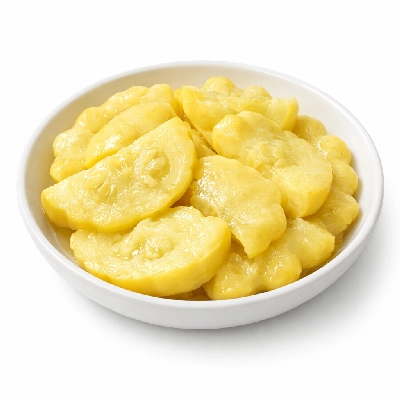 Vegetables squash summer scallop cooked boiled drained without salt