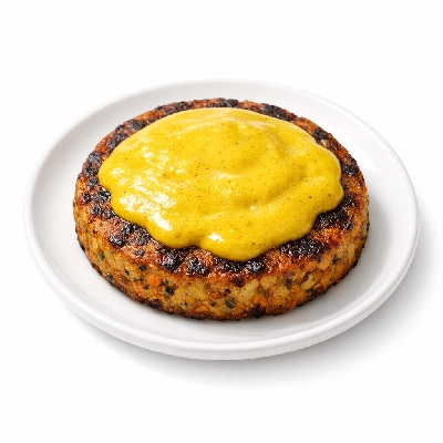 Veggie Burger with Curry Sauce