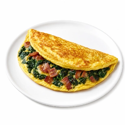 Village Inn Fresh Spinach & Bacon Omelette without Pancakes