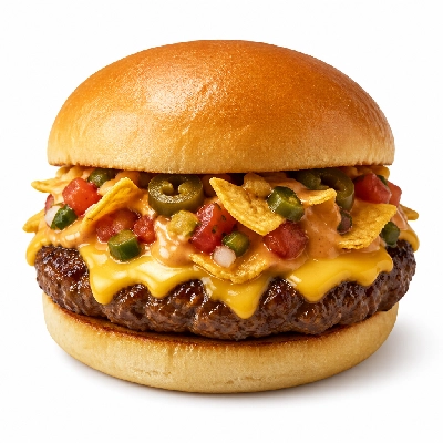 Village Inn Grande Nacho Cheeseburger for Lunch and Dinner