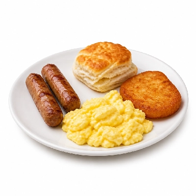 Village Inn Kids Menu Items Junior Breakfast with Sausage