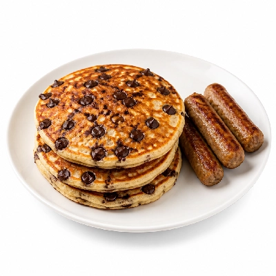 Village Inn Kids Menu Items the Vill-Inn with Chocolate Chip Pancakes 2 Sausage Links