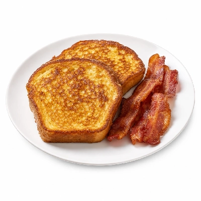 Village Inn Late Night Items French Toast Combo with Bacon Strips