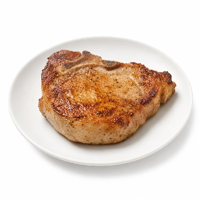 Village Inn Late Night Items Hearty Meat & Egg Special with 2 Center Cut Pork Chops
