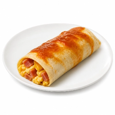 Village Inn Late Night Items Santa Fe Breakfast Burrito with Ham