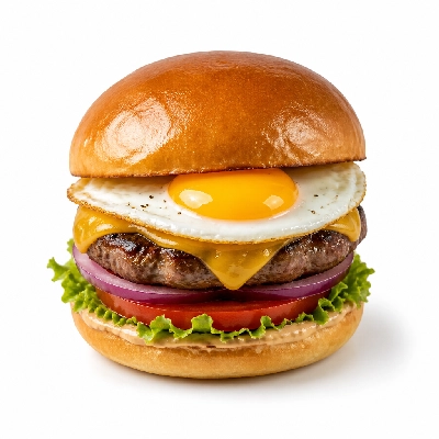 Village Inn Local Yolkel Burger for Lunch and Dinner