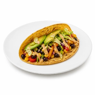 Wahoo's Fish Taco 1988 Banzai Veggie Taco Side Brown Rice White Beans