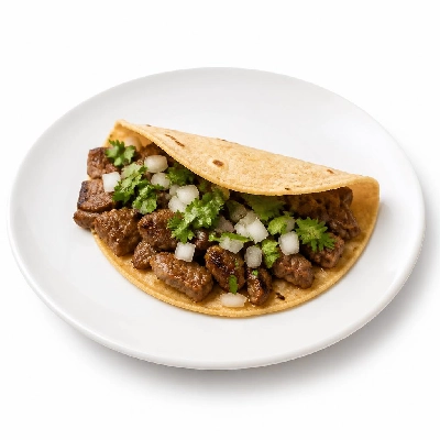 Wahoo's Fish Taco 1988 Carne Asada Taco Side Brown Rice White Beans