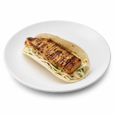 Wahoo's Fish Taco 1988 Charbroiled Fish Taco Side Brown Rice Black Beans