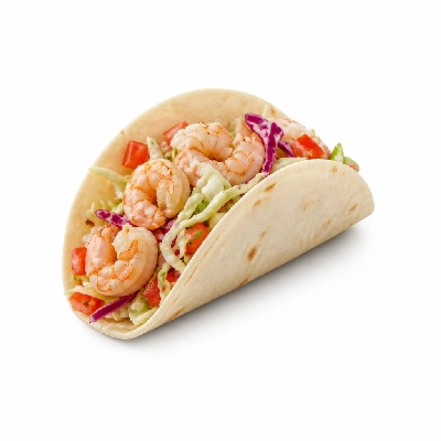 Wahoo's Fish Taco 1988 Shrimp Taco Side Brown Rice Black Beans